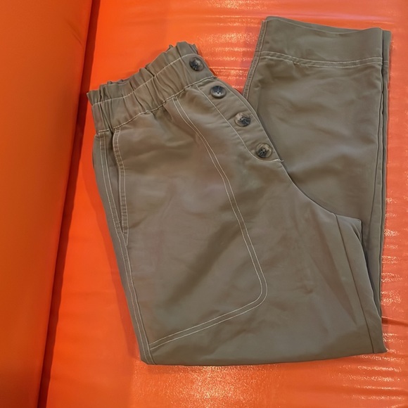 Zara Pull-On High Waist Loose Fit Crop Pants - Picture 5 of 5